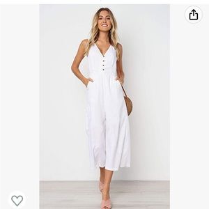 White Jumpsuit with Pockets!